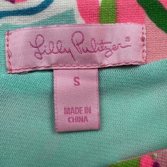 Lilly Pulitzer Dress Womens Small Pink Briella V Neck Tropical Preppy Beach - Picture 7 of 14